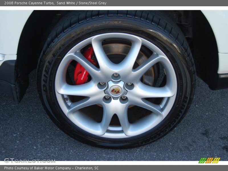 Sand White / Stone/Steel Grey 2008 Porsche Cayenne Turbo