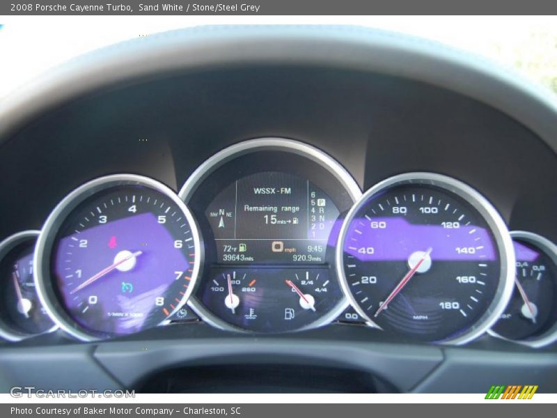 Sand White / Stone/Steel Grey 2008 Porsche Cayenne Turbo