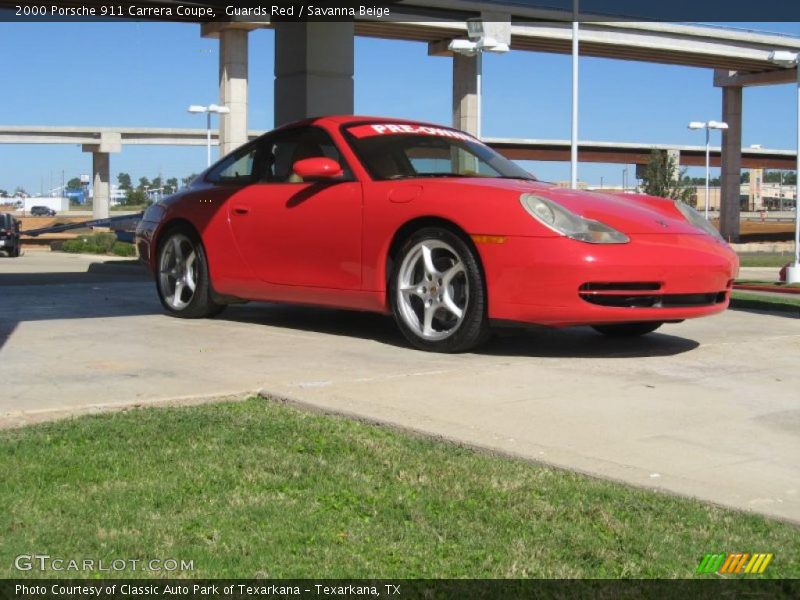 Guards Red / Savanna Beige 2000 Porsche 911 Carrera Coupe