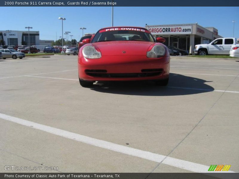 Guards Red / Savanna Beige 2000 Porsche 911 Carrera Coupe