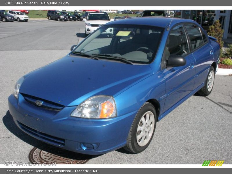 Rally Blue / Gray 2005 Kia Rio Sedan