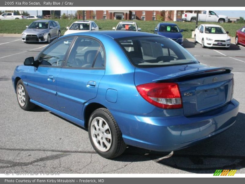 Rally Blue / Gray 2005 Kia Rio Sedan