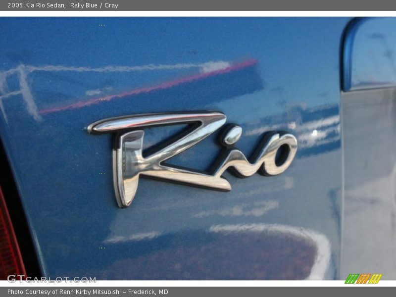 Rally Blue / Gray 2005 Kia Rio Sedan
