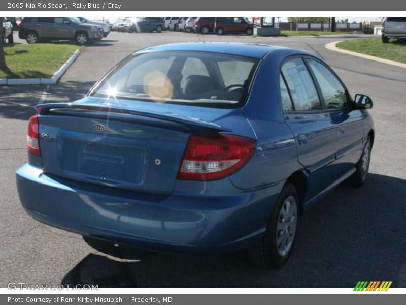 Rally Blue / Gray 2005 Kia Rio Sedan