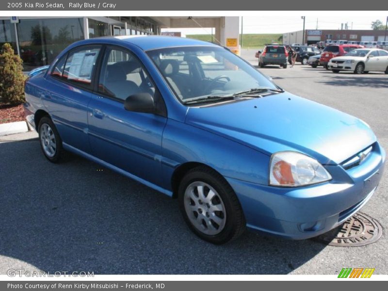 Rally Blue / Gray 2005 Kia Rio Sedan