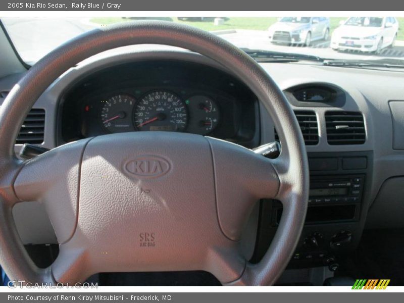 Rally Blue / Gray 2005 Kia Rio Sedan