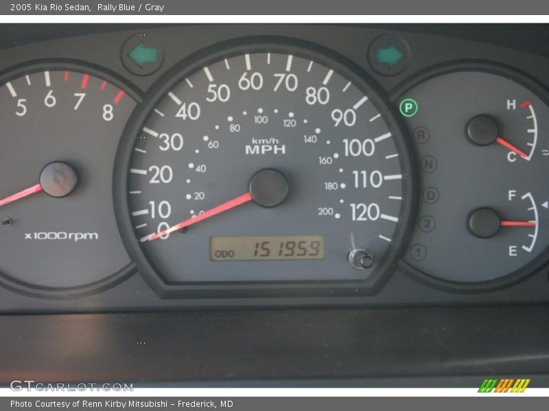 Rally Blue / Gray 2005 Kia Rio Sedan