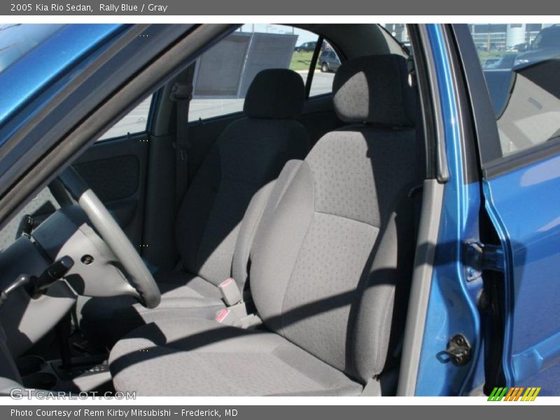 Rally Blue / Gray 2005 Kia Rio Sedan