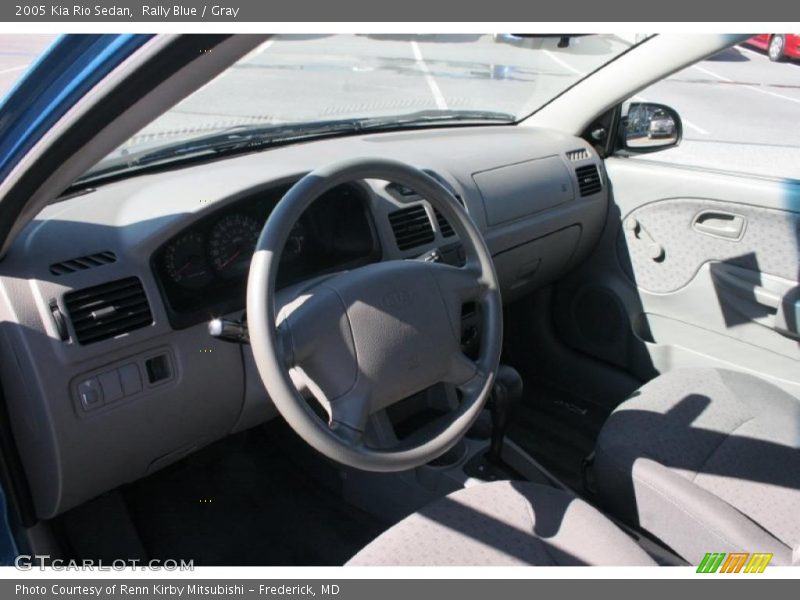 Rally Blue / Gray 2005 Kia Rio Sedan