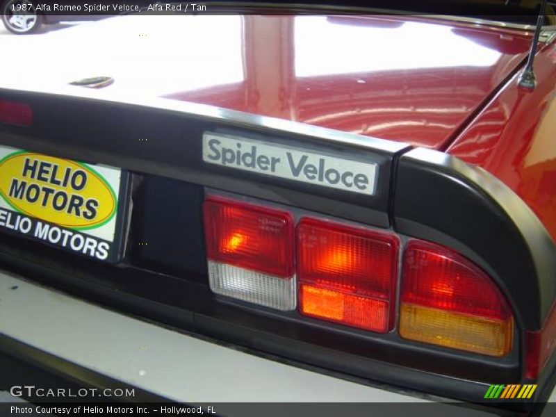 Alfa Red / Tan 1987 Alfa Romeo Spider Veloce