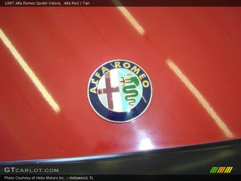 Alfa Red / Tan 1987 Alfa Romeo Spider Veloce