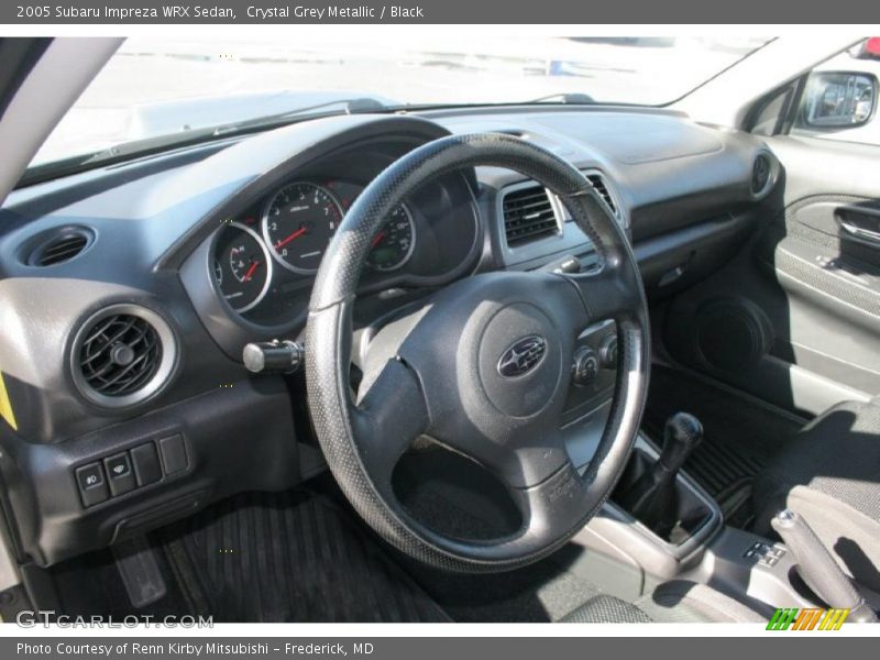 Crystal Grey Metallic / Black 2005 Subaru Impreza WRX Sedan