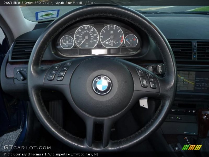 Mystic Blue Metallic / Black 2003 BMW 3 Series 330i Coupe