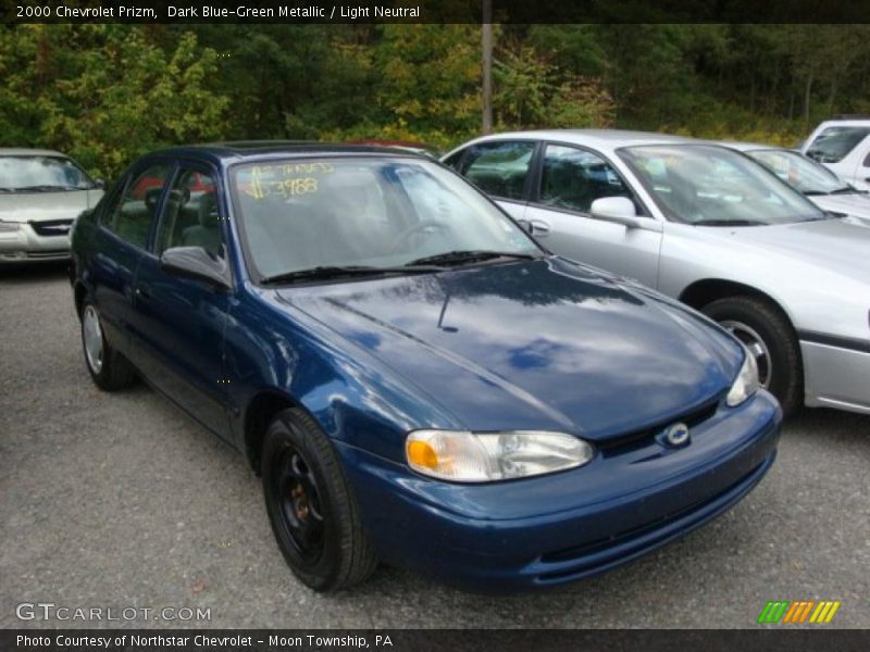 Dark Blue-Green Metallic / Light Neutral 2000 Chevrolet Prizm