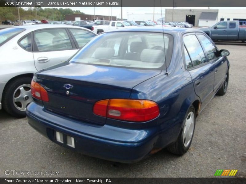 Dark Blue-Green Metallic / Light Neutral 2000 Chevrolet Prizm