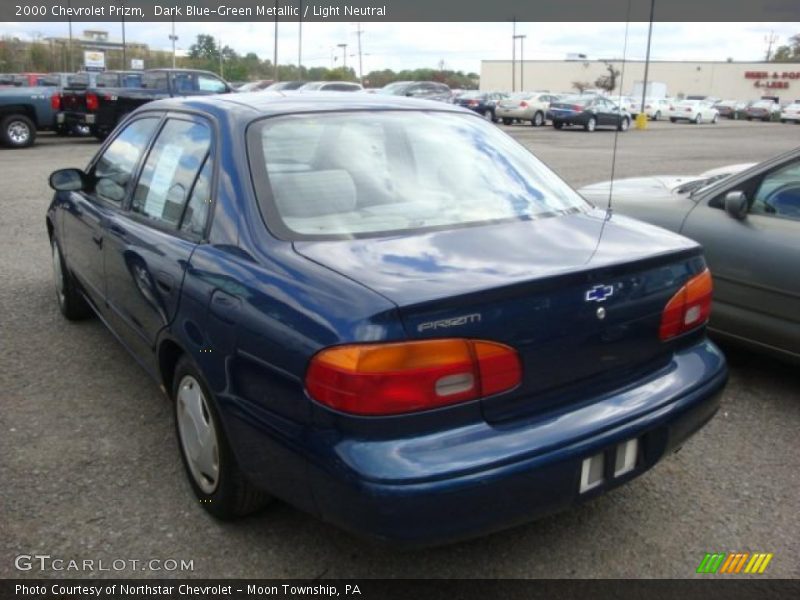 Dark Blue-Green Metallic / Light Neutral 2000 Chevrolet Prizm