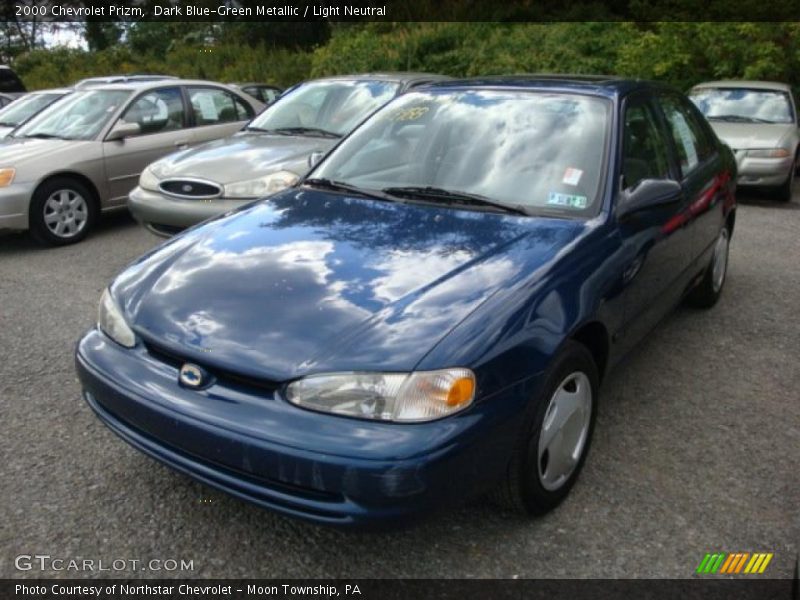 Dark Blue-Green Metallic / Light Neutral 2000 Chevrolet Prizm