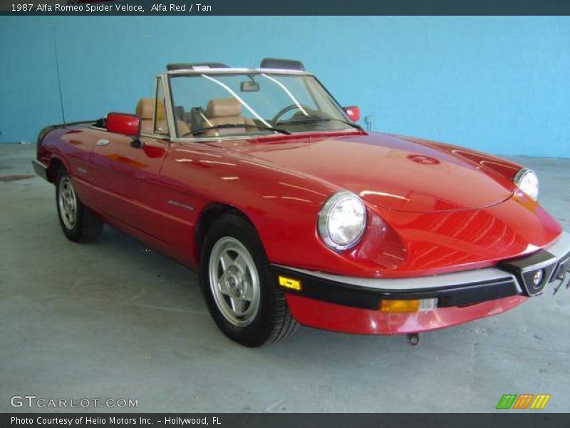 Alfa Red / Tan 1987 Alfa Romeo Spider Veloce