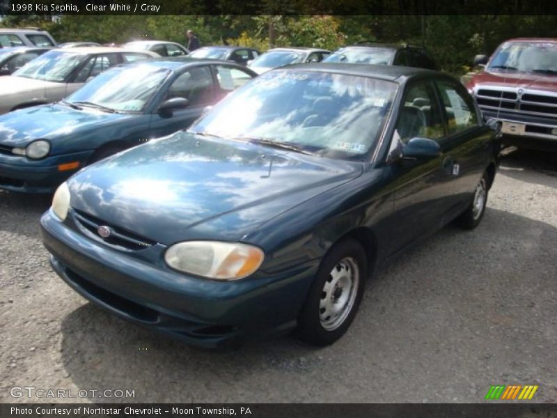 Clear White / Gray 1998 Kia Sephia