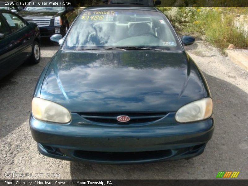 Clear White / Gray 1998 Kia Sephia