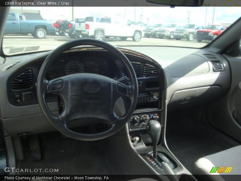 Clear White / Gray 1998 Kia Sephia