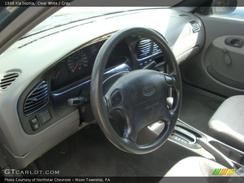 Clear White / Gray 1998 Kia Sephia