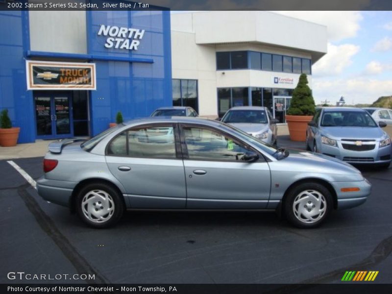 Silver Blue / Tan 2002 Saturn S Series SL2 Sedan