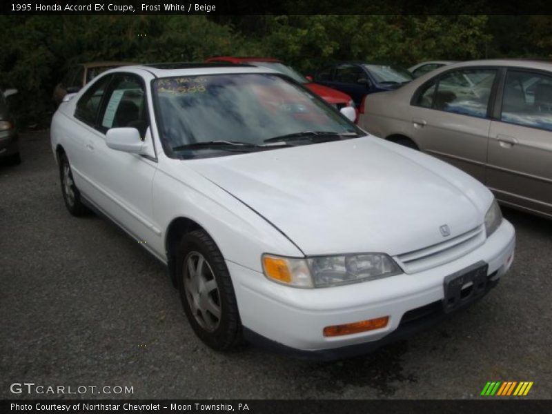 Frost White / Beige 1995 Honda Accord EX Coupe