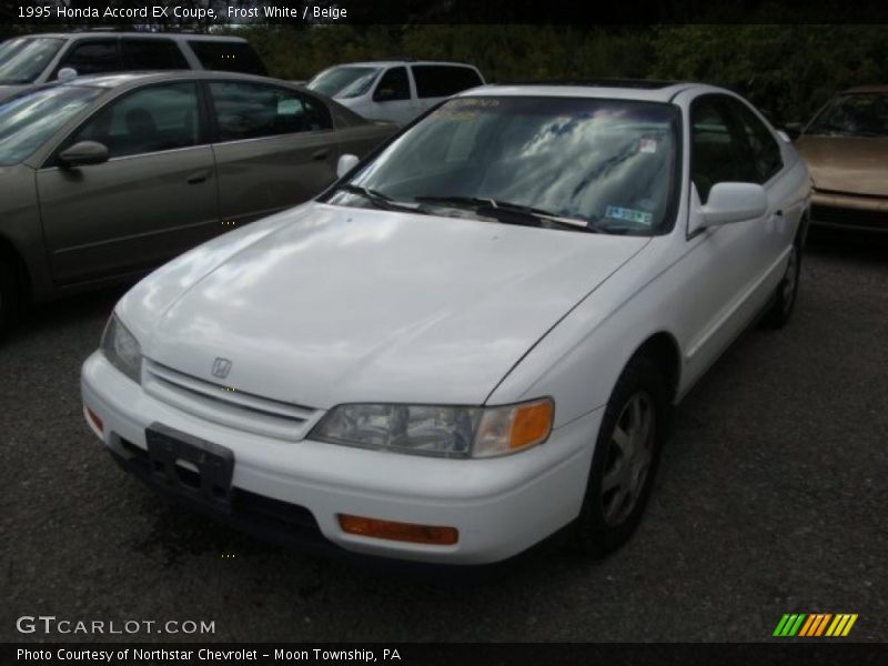 Frost White / Beige 1995 Honda Accord EX Coupe