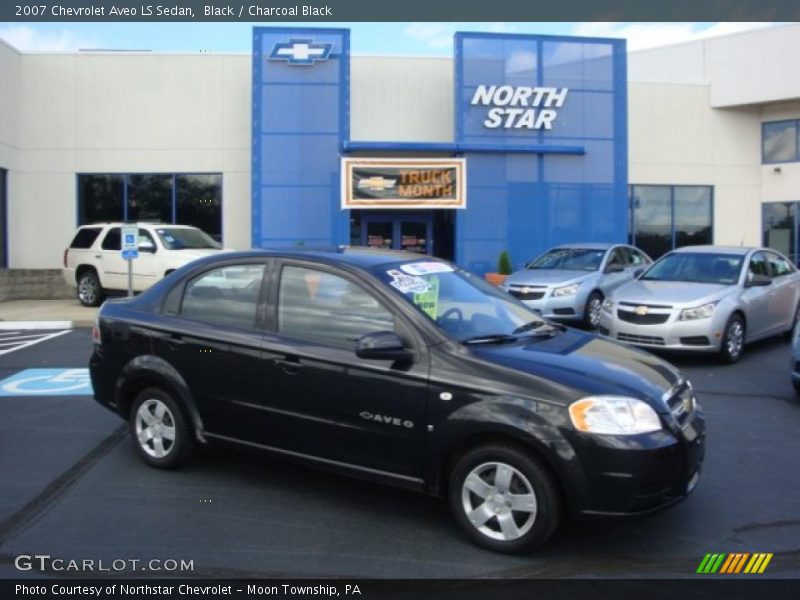 Black / Charcoal Black 2007 Chevrolet Aveo LS Sedan