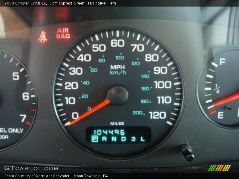 Light Cypress Green Pearl / Silver Fern 2000 Chrysler Cirrus LX
