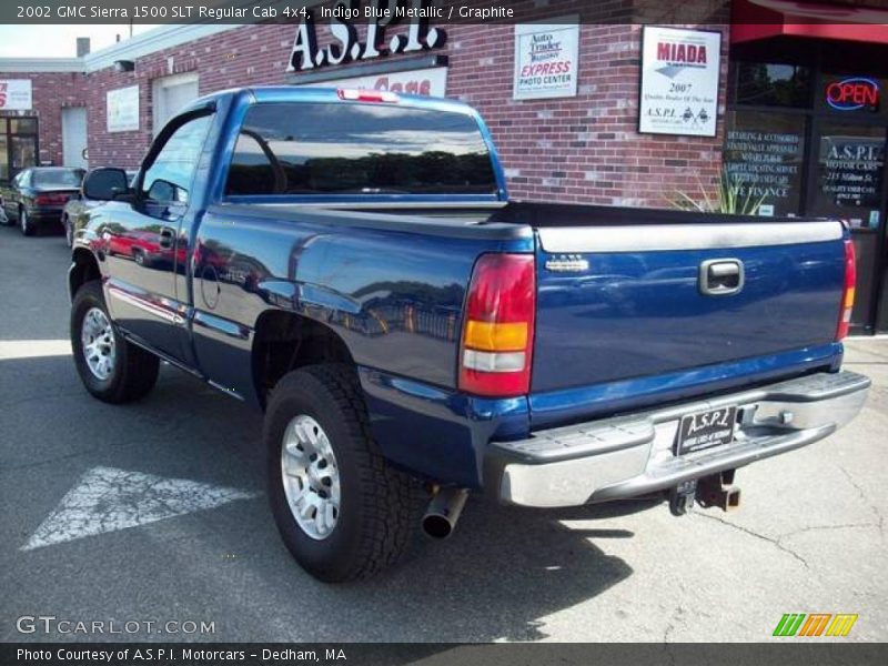 Indigo Blue Metallic / Graphite 2002 GMC Sierra 1500 SLT Regular Cab 4x4