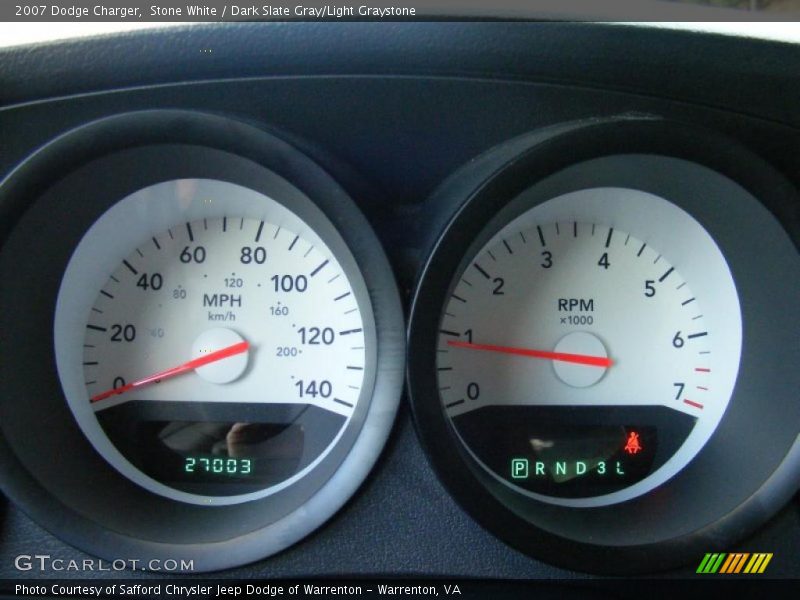 Stone White / Dark Slate Gray/Light Graystone 2007 Dodge Charger