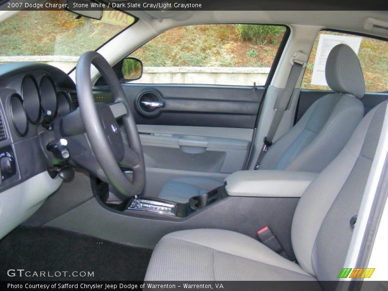 Stone White / Dark Slate Gray/Light Graystone 2007 Dodge Charger
