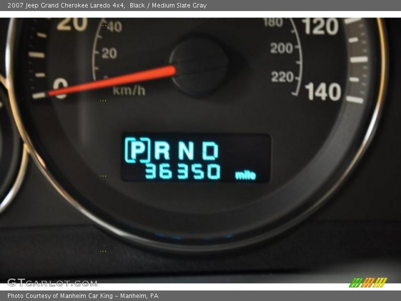 Black / Medium Slate Gray 2007 Jeep Grand Cherokee Laredo 4x4