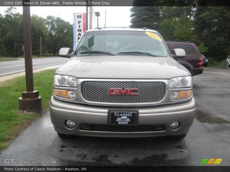 Pewter Metallic / Stone Gray 2003 GMC Yukon XL Denali AWD