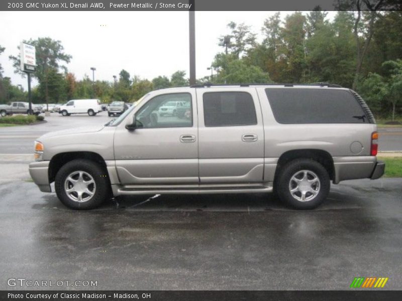 Pewter Metallic / Stone Gray 2003 GMC Yukon XL Denali AWD