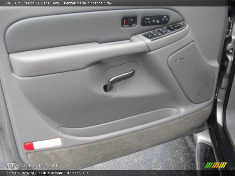 Pewter Metallic / Stone Gray 2003 GMC Yukon XL Denali AWD