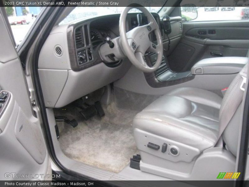 Pewter Metallic / Stone Gray 2003 GMC Yukon XL Denali AWD