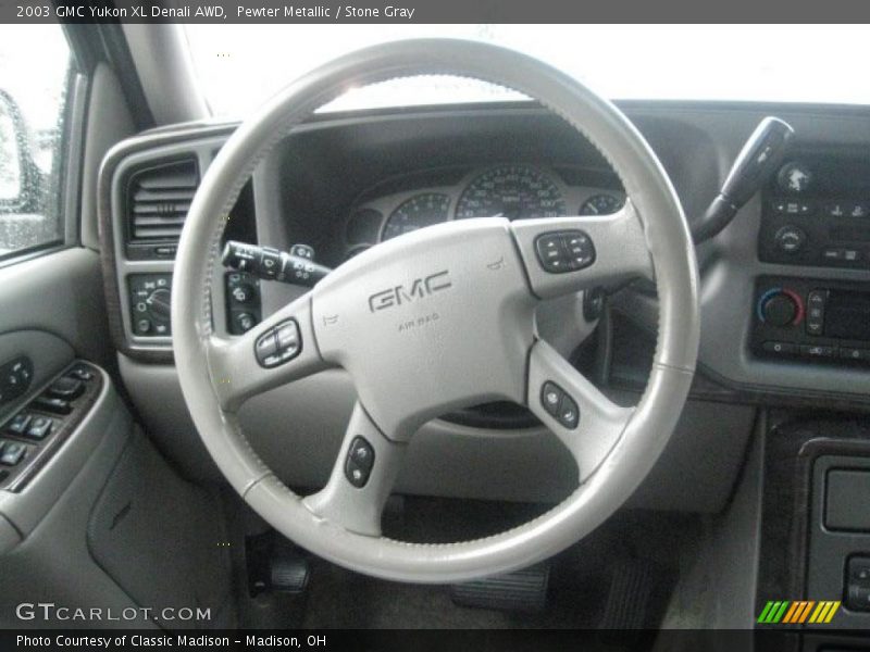 Pewter Metallic / Stone Gray 2003 GMC Yukon XL Denali AWD