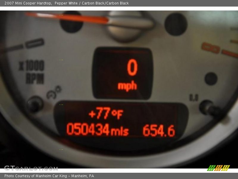 Pepper White / Carbon Black/Carbon Black 2007 Mini Cooper Hardtop