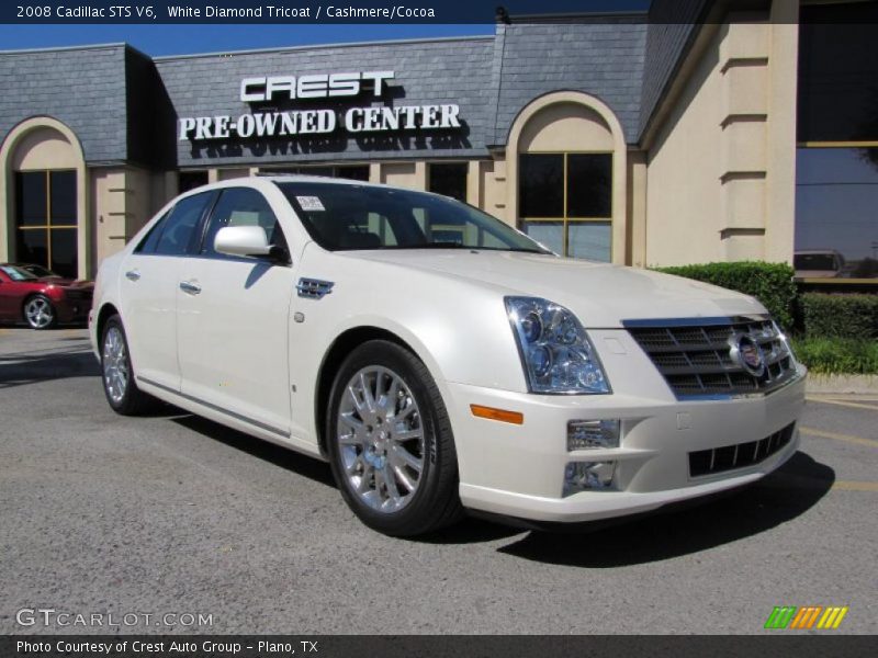 White Diamond Tricoat / Cashmere/Cocoa 2008 Cadillac STS V6
