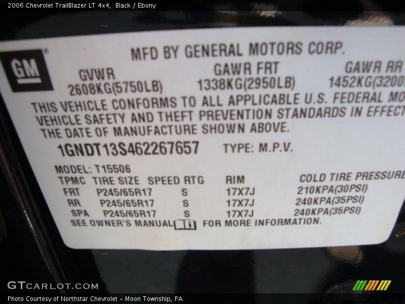 Black / Ebony 2006 Chevrolet TrailBlazer LT 4x4