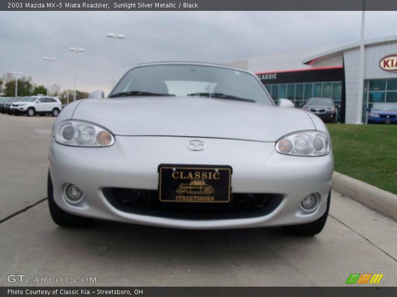 Sunlight Silver Metallic / Black 2003 Mazda MX-5 Miata Roadster