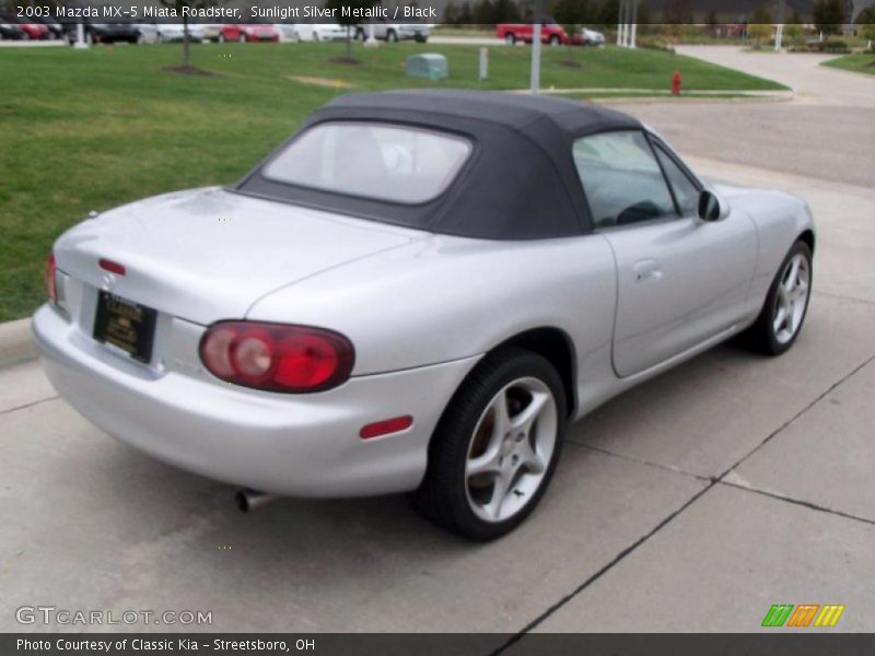 Sunlight Silver Metallic / Black 2003 Mazda MX-5 Miata Roadster