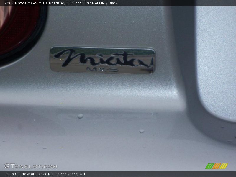 Sunlight Silver Metallic / Black 2003 Mazda MX-5 Miata Roadster