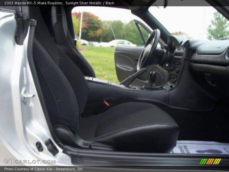 Sunlight Silver Metallic / Black 2003 Mazda MX-5 Miata Roadster