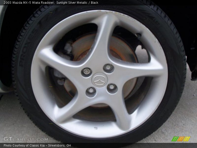 Sunlight Silver Metallic / Black 2003 Mazda MX-5 Miata Roadster