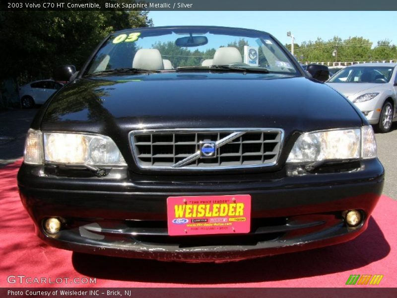 Black Sapphire Metallic / Silver 2003 Volvo C70 HT Convertible