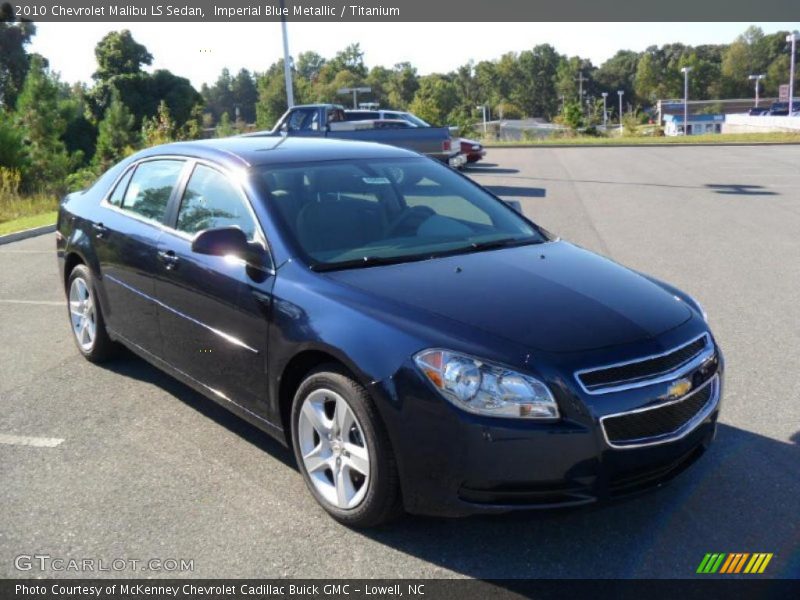 Imperial Blue Metallic / Titanium 2010 Chevrolet Malibu LS Sedan
